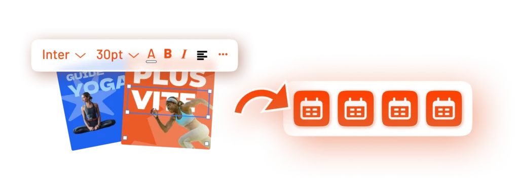 Templates Canva réutilisables à l'infini livrés avec votre identité visuelle par Rock U Com