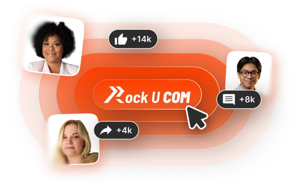 L'équipe Rock U Com, experts en gestion réseaux sociaux, création web et image de marque